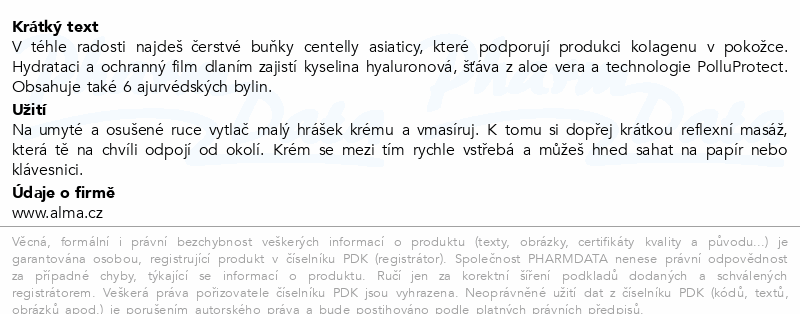 Alma Dotek jedinečnosti hydrat.krém na ruce 65ml