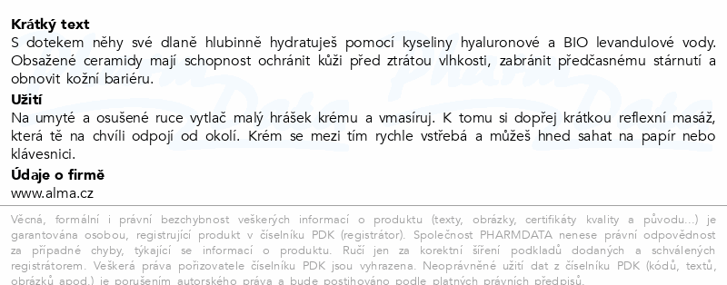 Alma Dotek něhy krém na ruce levandule 65ml