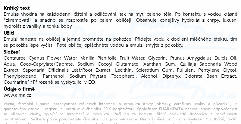 Alma Voňavá čistící emulze 100ml