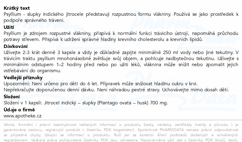 Apotheke Psyllium cps.150