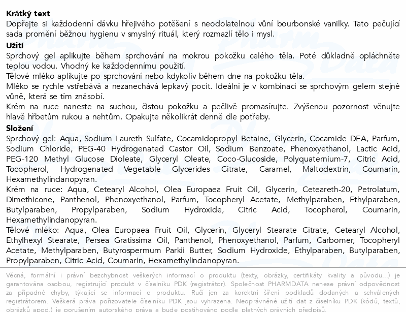Dermacol Aroma Moment Bourbonská vanilk.sada taška