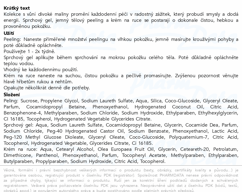 Dermacol Aroma Moment Divoká malina sada taška