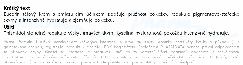 Eucerin Hyal-Fill+Elasticity tělový krém 200ml new