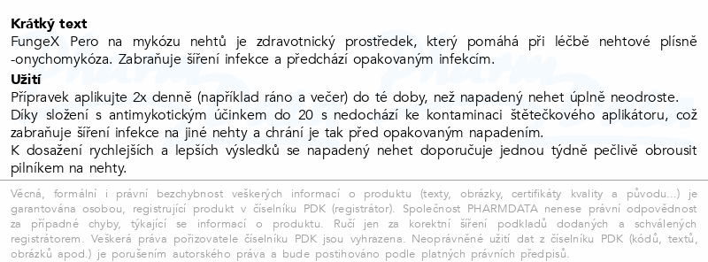 FungeX Pero na mykózu nehtů 4ml