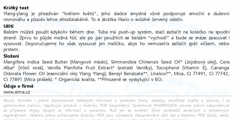 Alma Balzám na rty Ylang Ylang 12ml