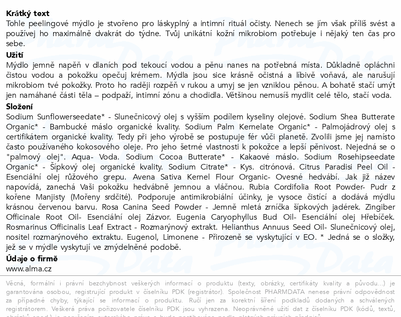 Alma Mýdlo tělové peelingové Hřejivé 110g