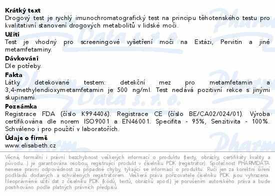 Drogový test MET Instant-View 1 ks