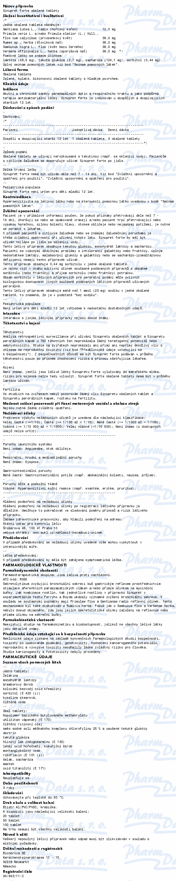 Sinupret Forte tbl.obd.20