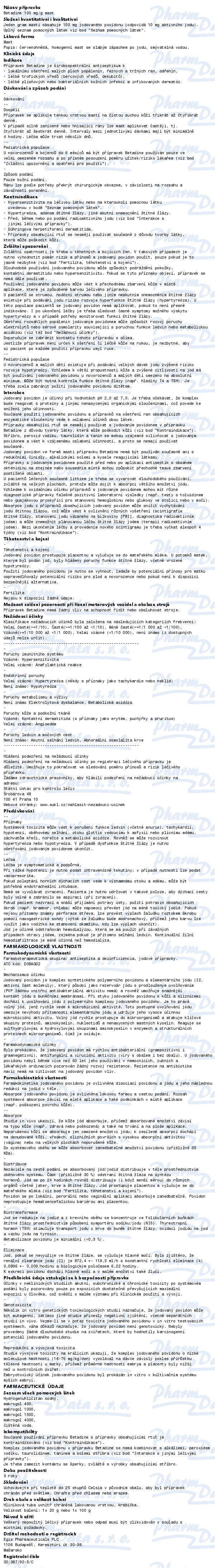Betadine 100mg/g ung 20g