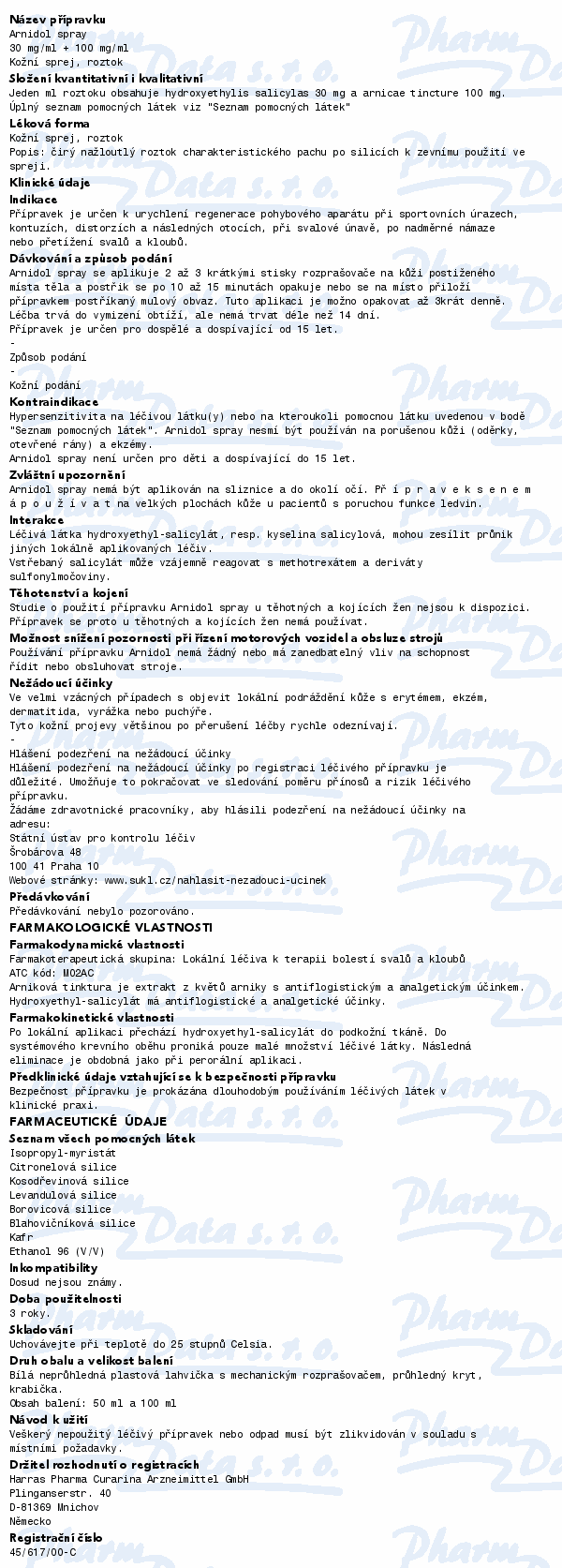Arnidol spray drm.spr.sol. 1x100ml